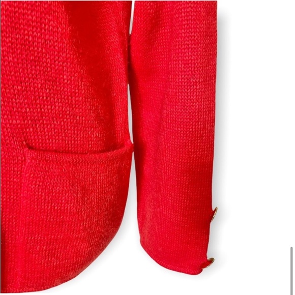 Celine women’s vintage double breasted wool sweater blazer 80’s size XL colorful - Picture 13 of 15